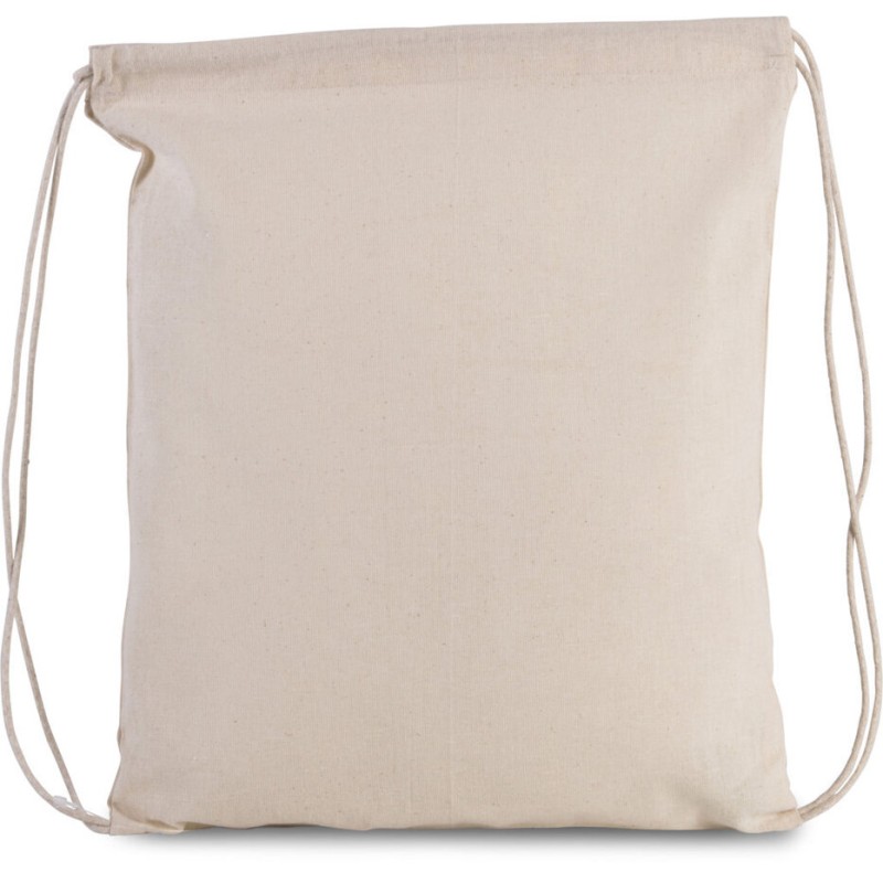 Petit sac à dos en coton bio avec cordelettes, 150 g/m²