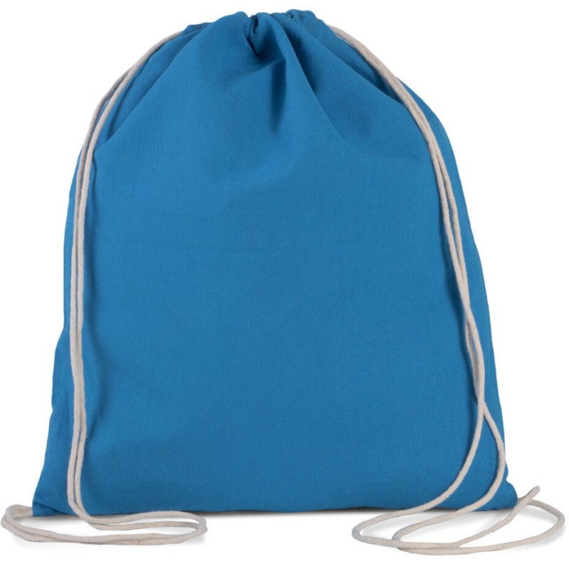 Petit sac à dos en coton bio avec cordelettes, 150 g/m²