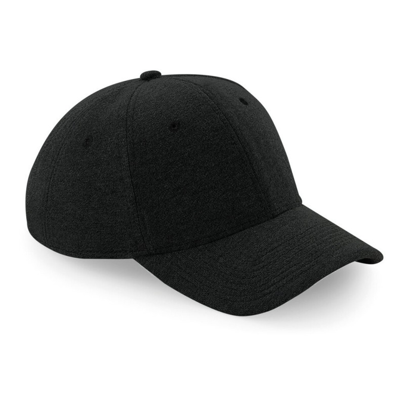Casquette 6 panneaux en coton jersey envers gratté