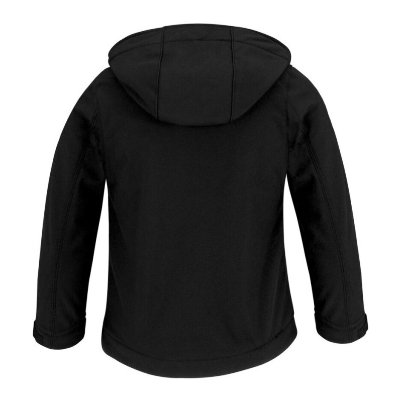 Veste soft-shell enfant à capuche détachable et protège-menton