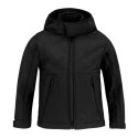 Veste soft-shell enfant à capuche détachable et protège-menton