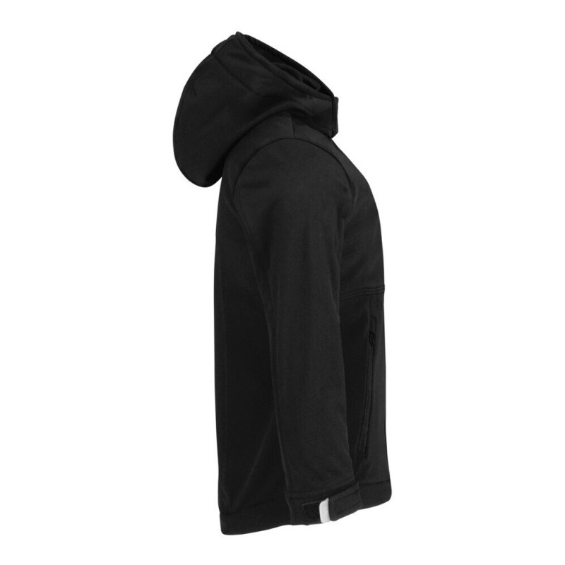 Veste soft-shell enfant à capuche détachable et protège-menton