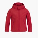 Veste soft-shell enfant à capuche détachable et protège-menton