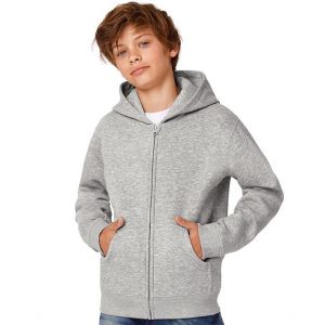 Sweat hoodie à zip enfant bien coupé idéal pour les impressions, 280 g/m²