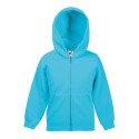 Sweat enfant zippé à capuche doublée en polycoton, 280 g/m²