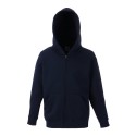 Sweat enfant zippé à capuche doublée en polycoton, 280 g/m²