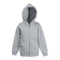 Sweat enfant zippé à capuche doublée en polycoton, 280 g/m²