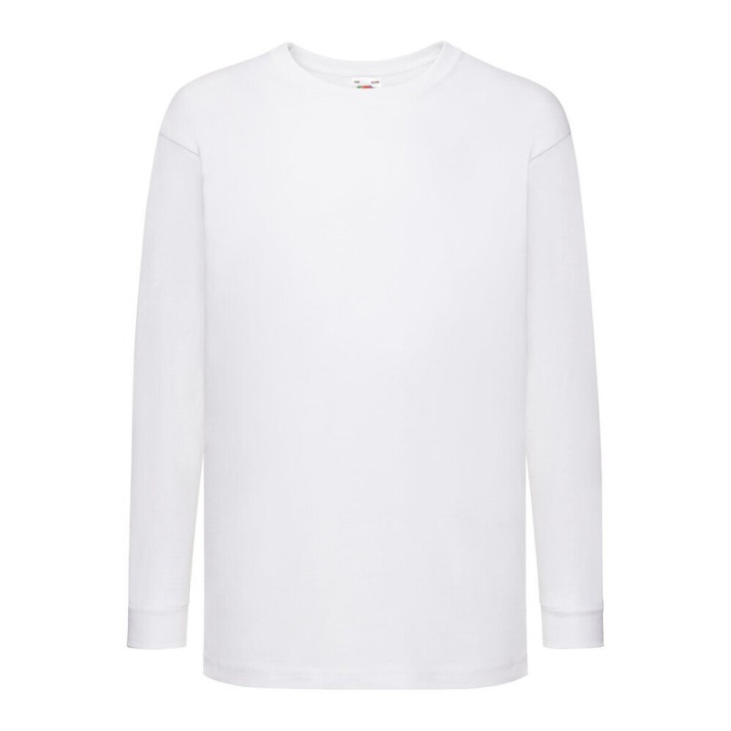 T-shirt enfant manches longues en coton idéal pour une impression, 165 g/m²