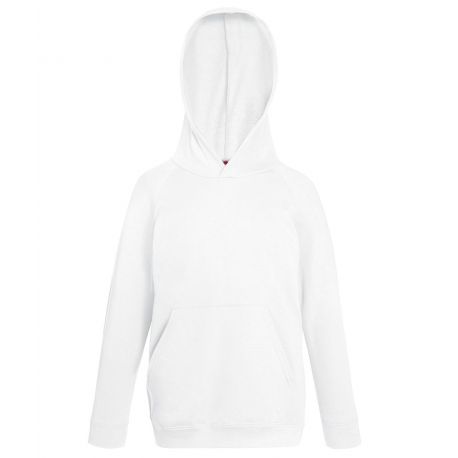 Sweat hoodie enfant à capuche léger et pas cher en polycoton, 240 g/m²