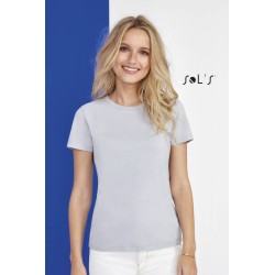 T-shirt femme col rond, 100% coton jersey, 150 g/m²