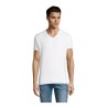 T-shirt homme col V, manches courtes, 100% coton jersey, 190 g/m²