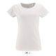T-shirt femme col rond, manches courtes, 100% coton bio, 155 g/m²