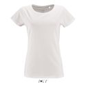 T-shirt femme col rond, manches courtes, 100% coton bio, 155 g/m²