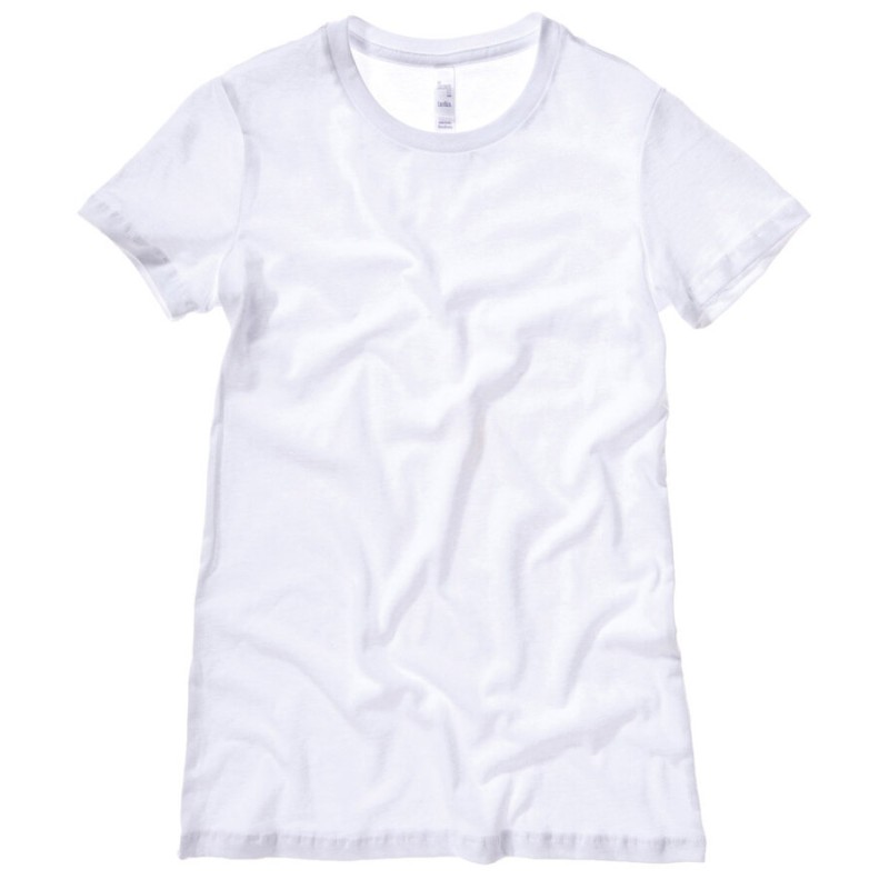 T-shirt femme long, manches ajustées en coton doux, 145 g/m²