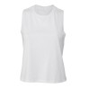 Débardeur femme court crop top à bords bruts, dos nageur, 125 g/m²
