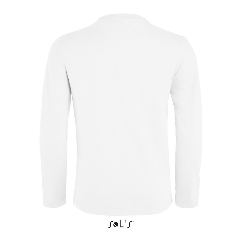 T-shirt enfant manches longues en coton ringspun, 190 g/m²