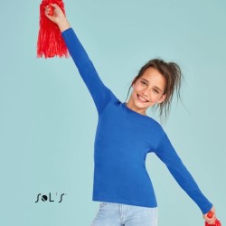 T-shirt enfant manches longues en coton ringspun, 190 g/m²