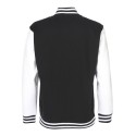 Veste sweat enfant bicolore avec boutons pression, 300 g/m²