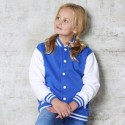 Veste sweat enfant bicolore avec boutons pression, 300 g/m²
