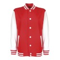 Veste sweat enfant bicolore avec boutons pression, 300 g/m²