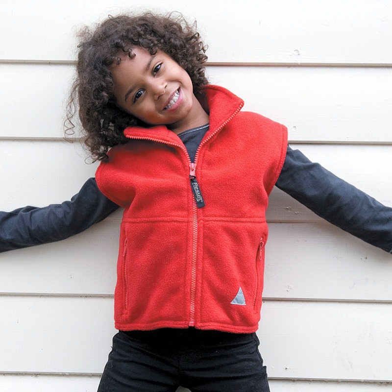 Gilet sans manche doudoune très chaud doublé polaire polyester enfant  Result - M-Vêtement