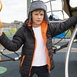 Doudoune enfant super douce, légère et chaude, capuche intégrée