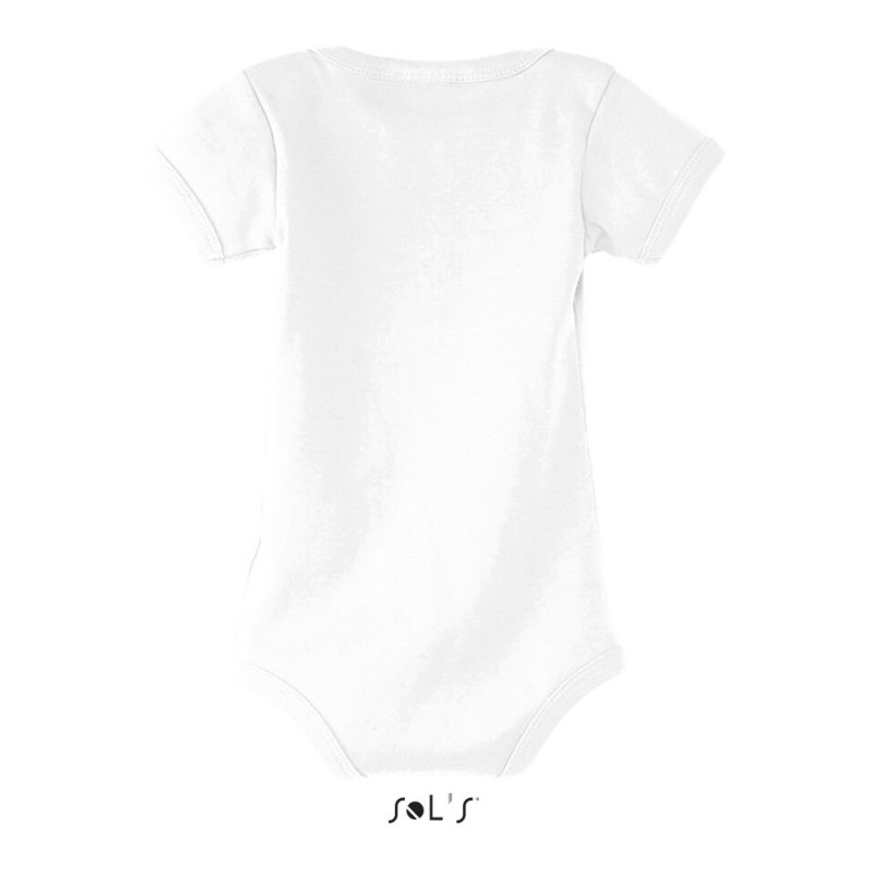 Body bébé pas cher manches courtes en coton ringspun, 180 g/m²