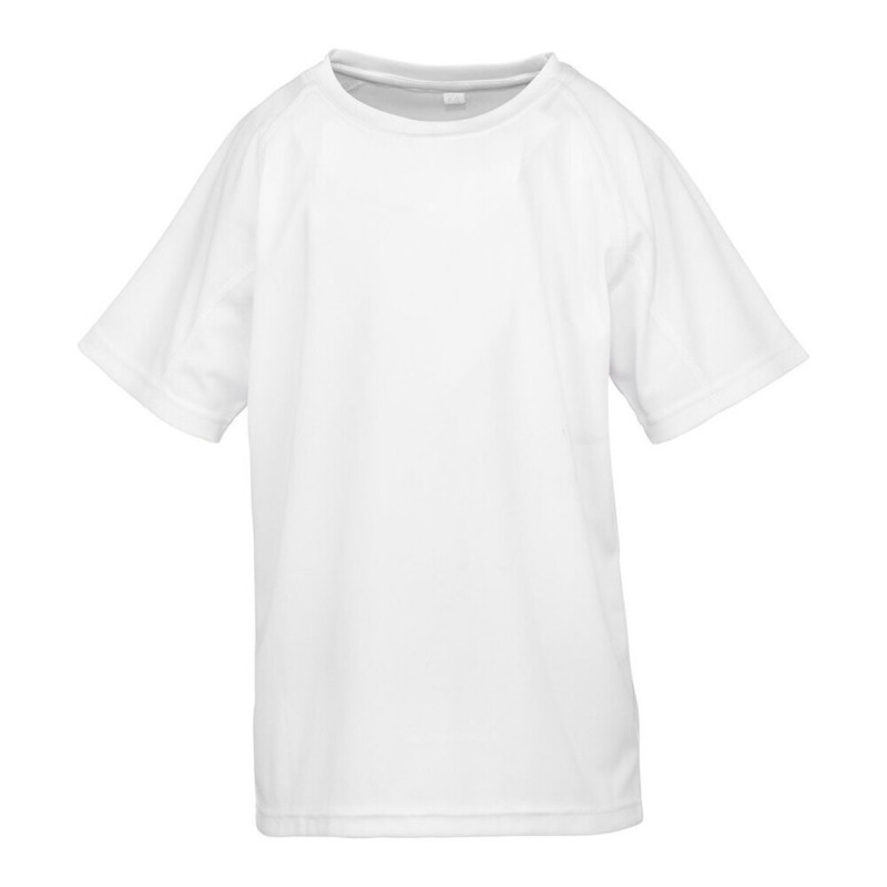 T-shirt sport enfant stretch en maille filet doux séchant à l’air