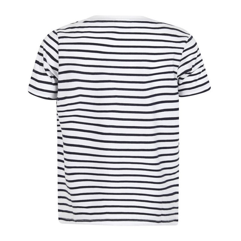 T-shirt marinière enfant en coton doux jersey, 160 g/m²