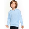 Sweat enfant à capuche contrastée en polycoton, 280 g/m²