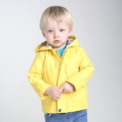 Veste de pluie bébé zippée à capuche avec 2 poches latérales