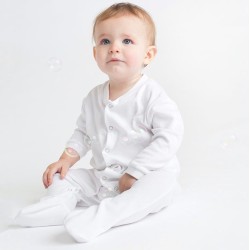 Pyjama bébé en coton à boutons-pression, 200 g/m²