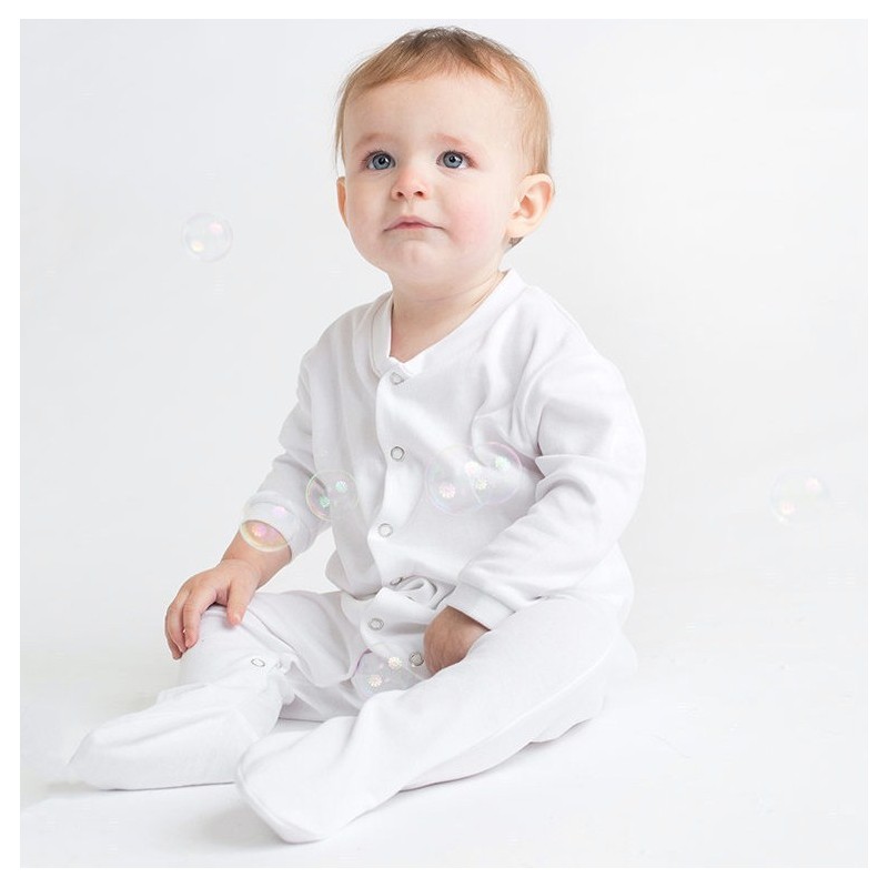 Pyjama bébé en coton à boutons-pression, 200 g/m²