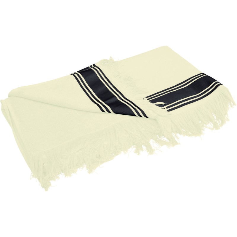 Serviette fouta, une face en coton tissé, une face éponge, 340 g/m²
