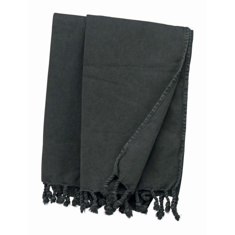 Serviette fouta vintage avec franges torsadées, 250 g/m²
