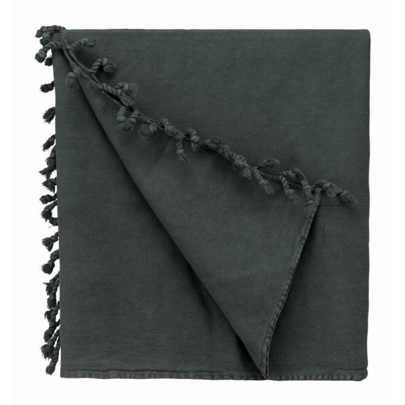 Serviette fouta vintage avec franges torsadées, 250 g/m²