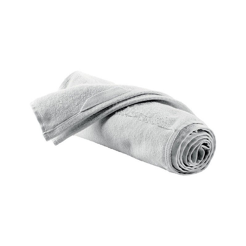 Serviette de sport en coton avec lien d'attache, 450 g/m²