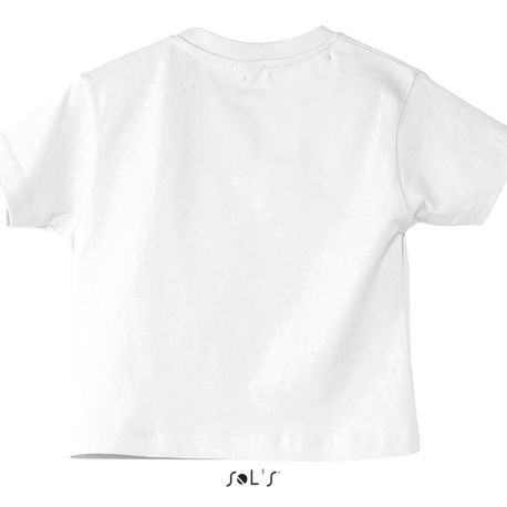 T-shirt bébé pas cher manches courtes en coton ringspun, 160 g/m²