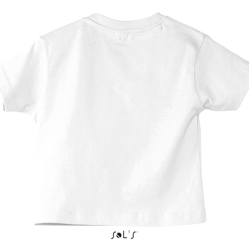 T-shirt bébé pas cher manches courtes en coton ringspun, 160 g/m²