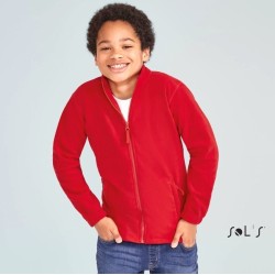 Veste polaire enfant zippée anti-bouloche avec 2 poches zippées