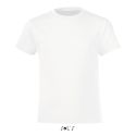 T-shirt enfant en coton coupe fittée col rond manches courtes, 150 g/m²