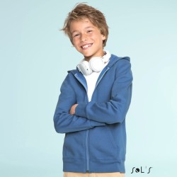 Veste sweat zippée à capuche pour enfant, molleton gratté, 260 g/m²