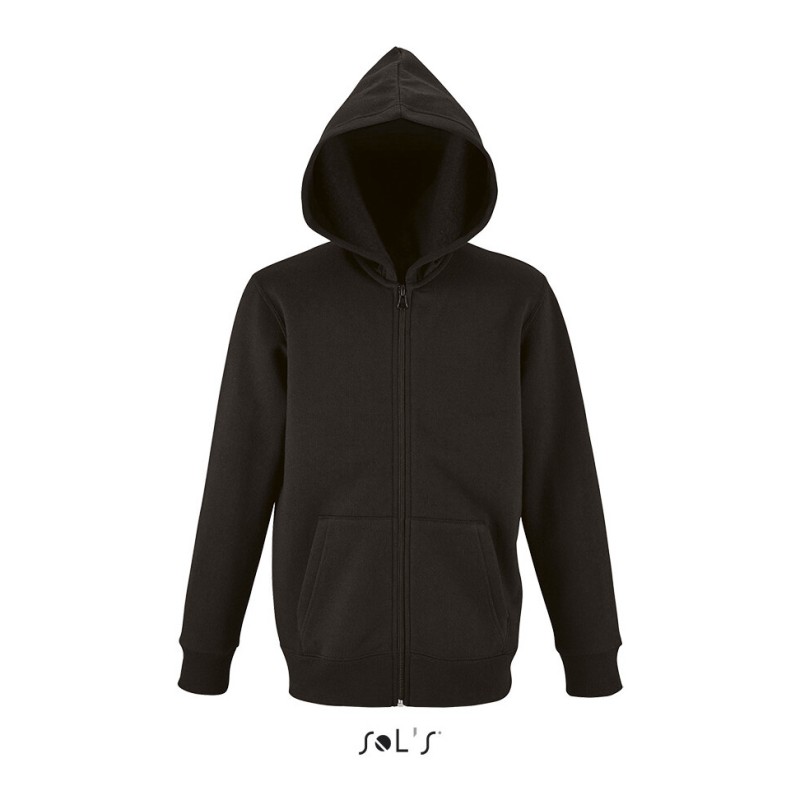 Veste sweat zippée à capuche pour enfant, molleton gratté, 260 g/m²