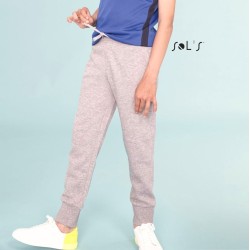 Pantalon de jogging pour enfant coupe slim, cordon à la taille, 240 g/m²