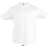 T-shirt enfant en coton épais col rond, manches courtes, 190 g/m²