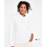 Sweat-shirt capuche uni en molleton gratté, coupe ajustée, 280 g/m²