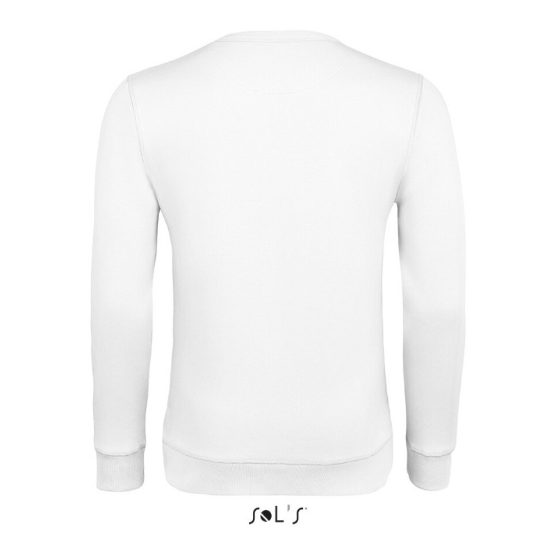 Sweat-shirt set-in en molleton gratté avec col rond pointe, 280 g/m²