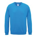 Sweat-shirt manches droites adulte col rond en polycoton, 280 g/m²