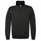 Sweat-shirt pull moderne col zip en polycoton, 280 g/m² 