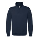 Sweat-shirt pull moderne col zip en polycoton, 280 g/m² 